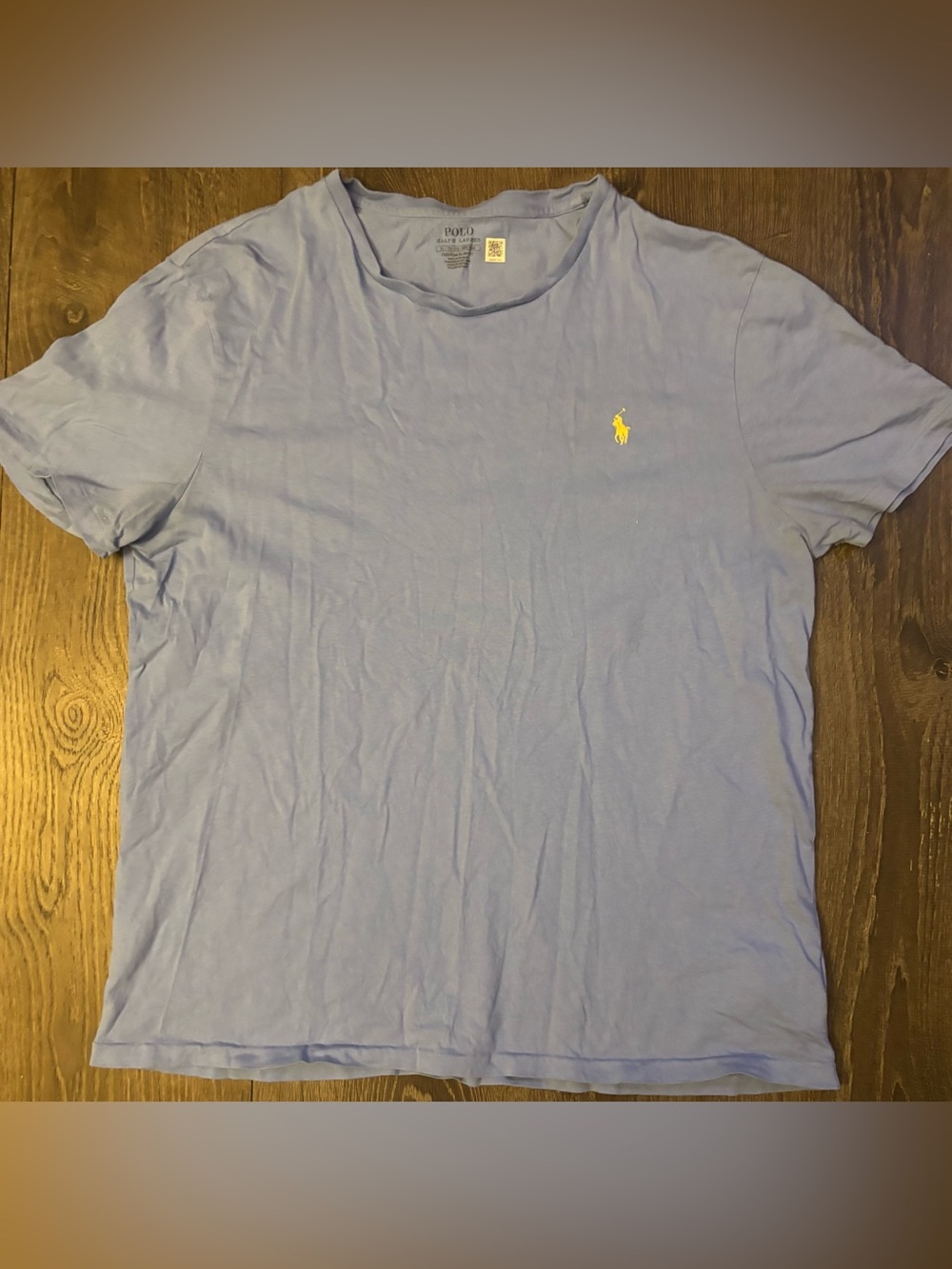 Polo by Ralph Lauren Light Blue Short Sleeve Crew Tee with Yellow Pony